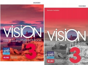 Vision 3 Student's Book+Workbook Podręcznik+Zeszyt ćwiczeń do języka angielskiego. Używany - stan dobry Poziom B1/B2 Szkoła ponadpodstawowa [Oxford] 