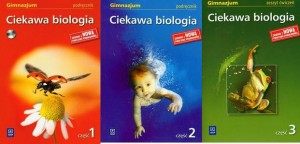 Komplet używany-stan wzorowy: Ciekawa biologia Podręczniki cz.1,2,3 Gimnazjum WSIP
