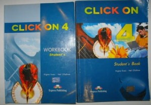Click on 4 student's book+workbook komplet używany stan dobry