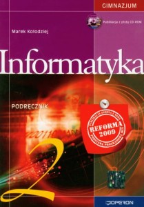 Podręcznik używany - Stan wzorowy - Informatyka. Klasa 2 Gimnazjum. Podręcznik (+CD) OPERON