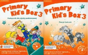 Komplet używany - stan wzorowy. Primary Kid's Box 3. Podręcznik dla szkoły podstawowej+Zeszyt ćwiczeń. Cambridge