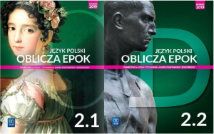 Oblicza epok.  Komplet używany - stan dobry.Język polski. Podręczniki. Klasa 2. Część 1 + klasa 2 część 2 Zakres podstawowy i rozszerzony. Szkoła ponadpodstawowa 
