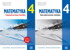 Matematyka. Klasa 4. Komplet używany w dobrym stanie technicznym Podręcznik i zbiór zadań do liceów i techników. Zakres rozszerzony. Szkoła ponadpodstawowa [Pazdro] 