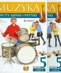 Podręcznik używany - Stan dobry - Nuty, smyki i patyki. Klasa 5, szkoła podstawowa, część 1-2. Muzyka. Podręcznik  [WSiP]